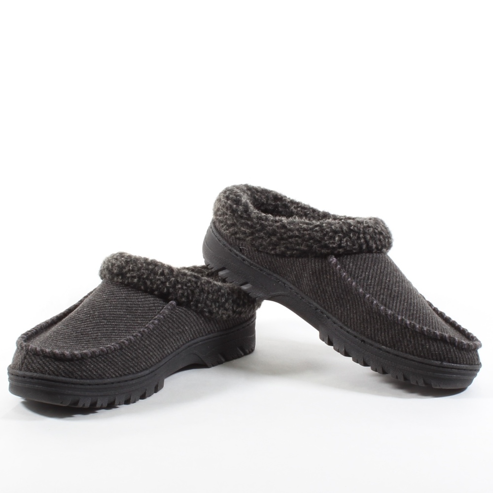 Dearfoams Mens Moccassin Clog Memory Foam Slippers - Picture 3 of 8